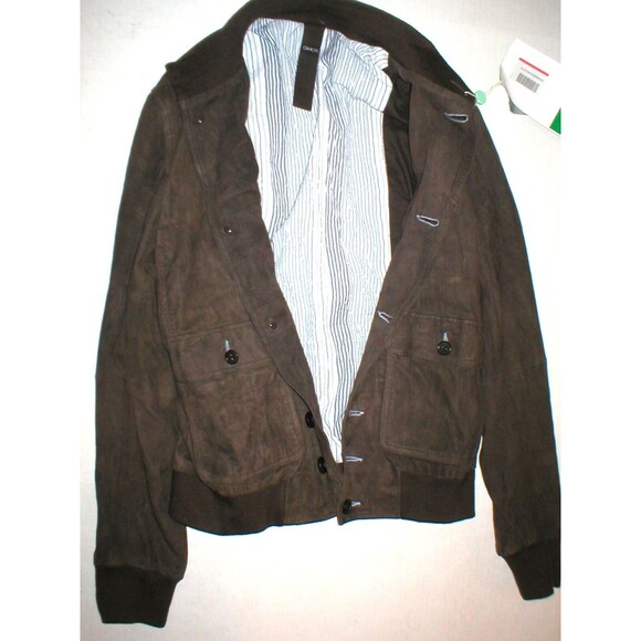 New NWT $1900 Mens M L US 40 Designer 50 Italy Gimo's Suede Leather Jacket Brown - Picture 3 of 11